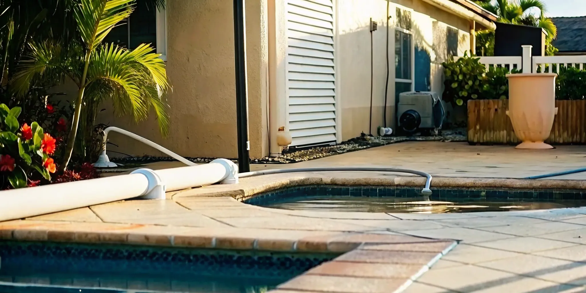 Pool leak detection Fort Myers warning signs at a backyard pool