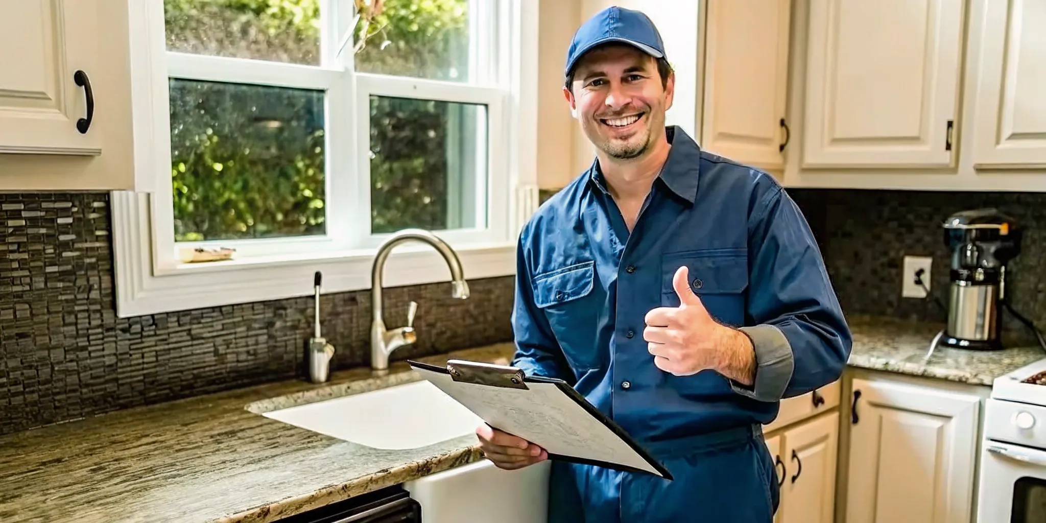 Fort Myers plumber with clipboard ready to help with plumbing service